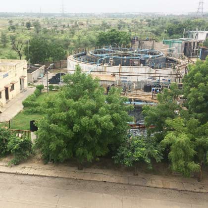 Effluent plant and water recycling plant.