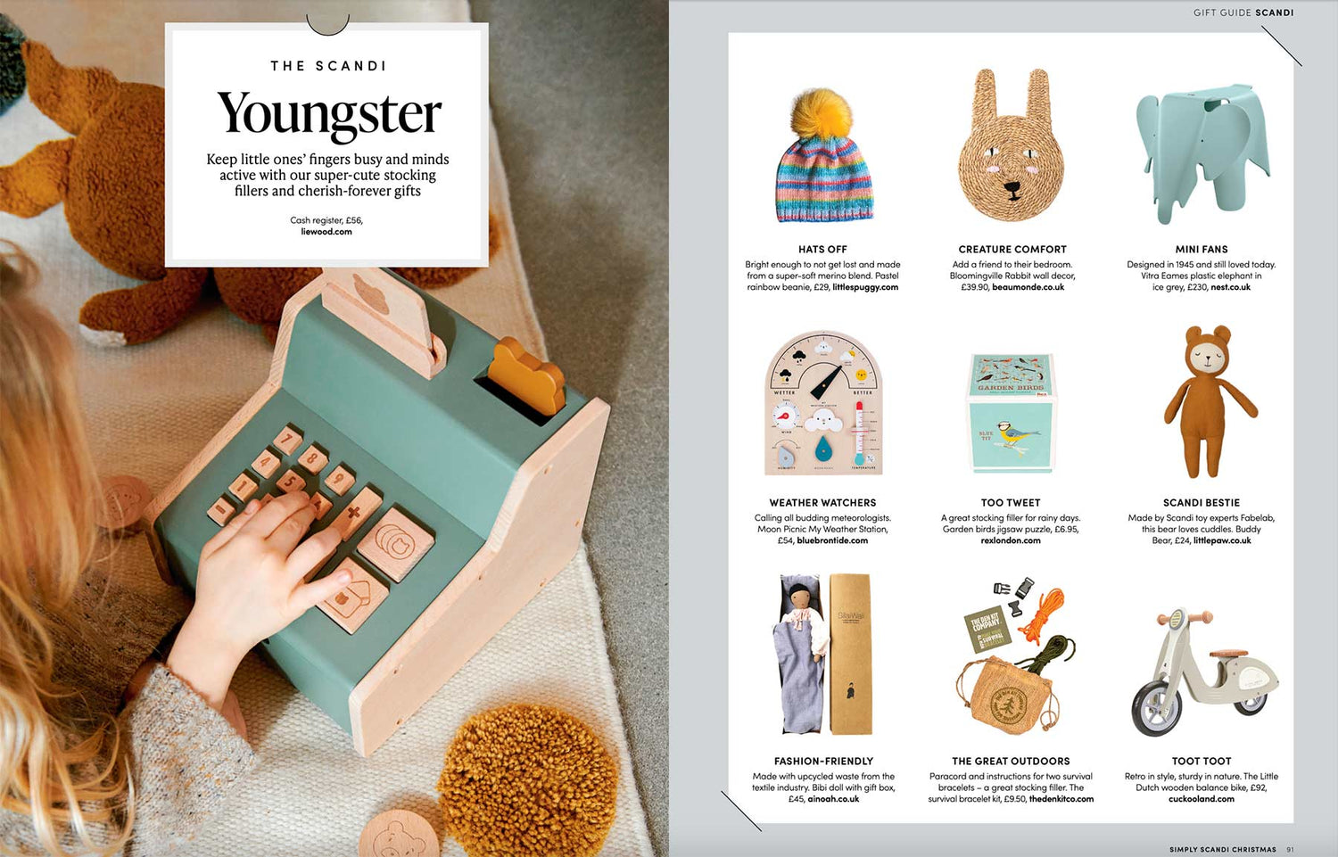 ainoah Bibi doll featured in Simply Scandi magazine Christmas 2022