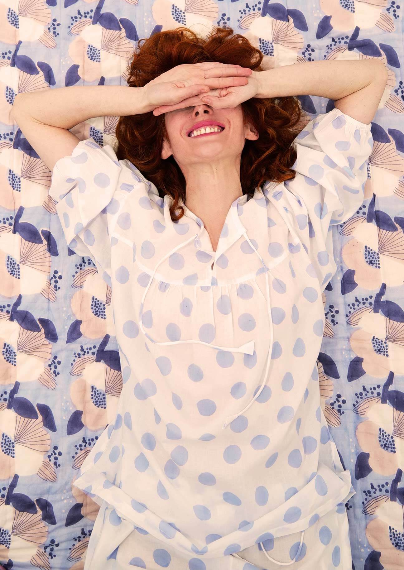 Dot Dot Block Print Pyjama & Tote Bag Set