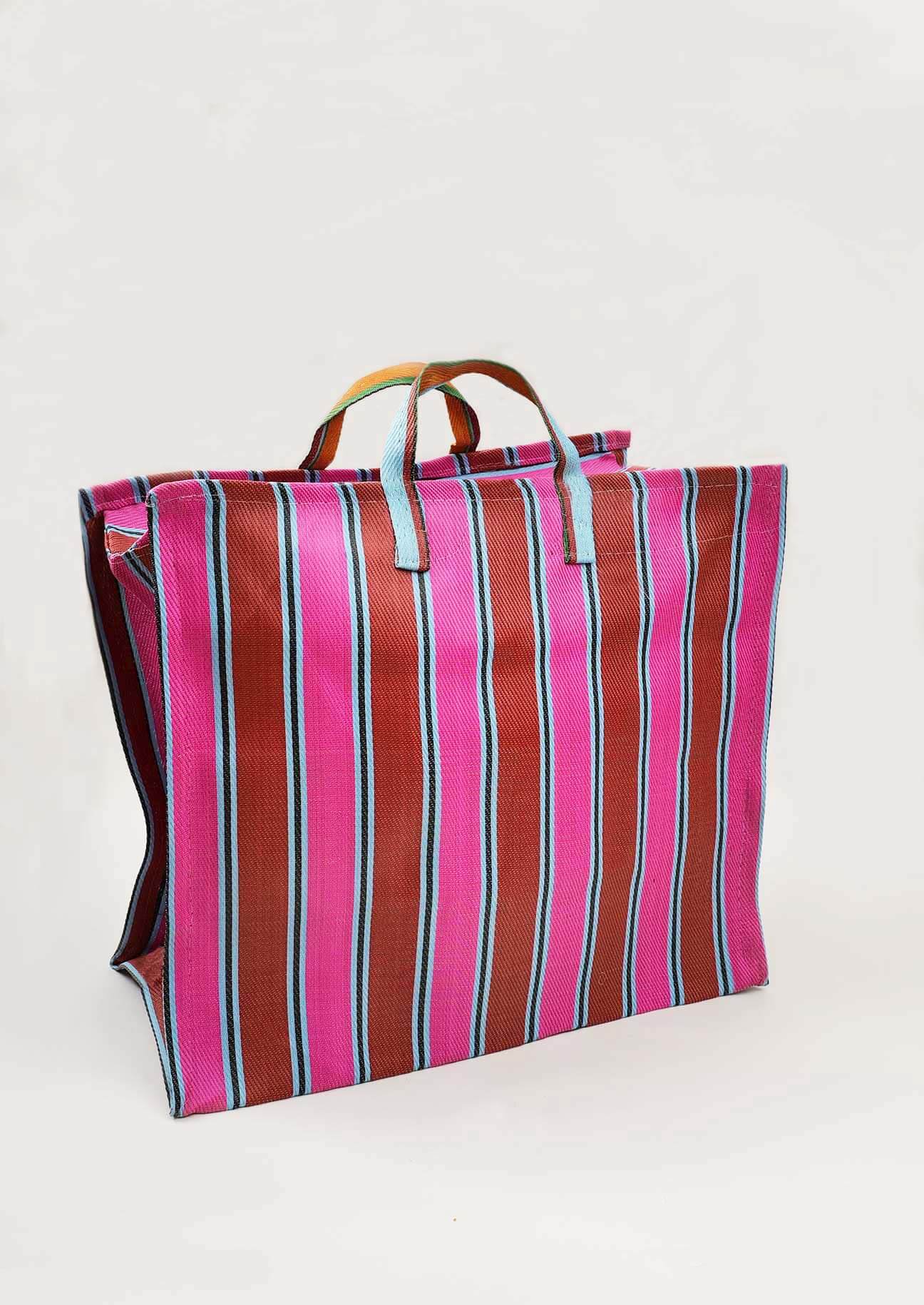 Stripe Market Bag | Rust & Orchid