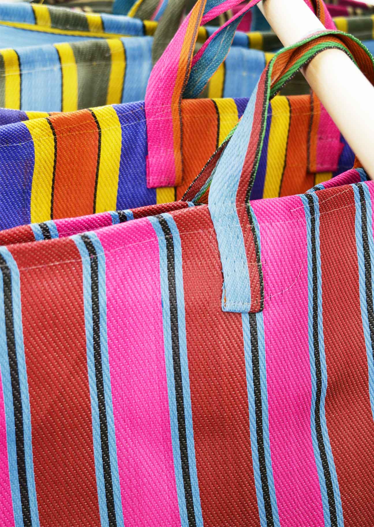 Stripe Market Bag | Rust & Orchid